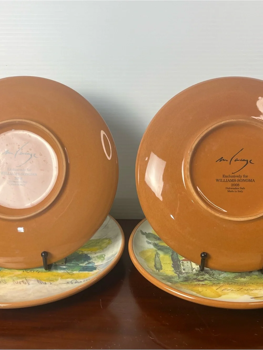 Williams Sonoma Paysage Salad Dessert Bowl (Deep) by Marc Lacaze Set Of 4 10inch